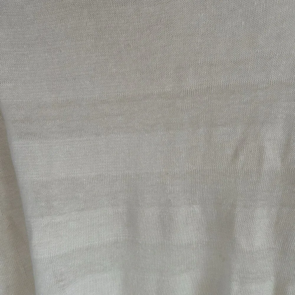 Vince Round Neck Raglan Sleeve Light Linen L/S Sweater Semi Sheer Stripes Sz XS